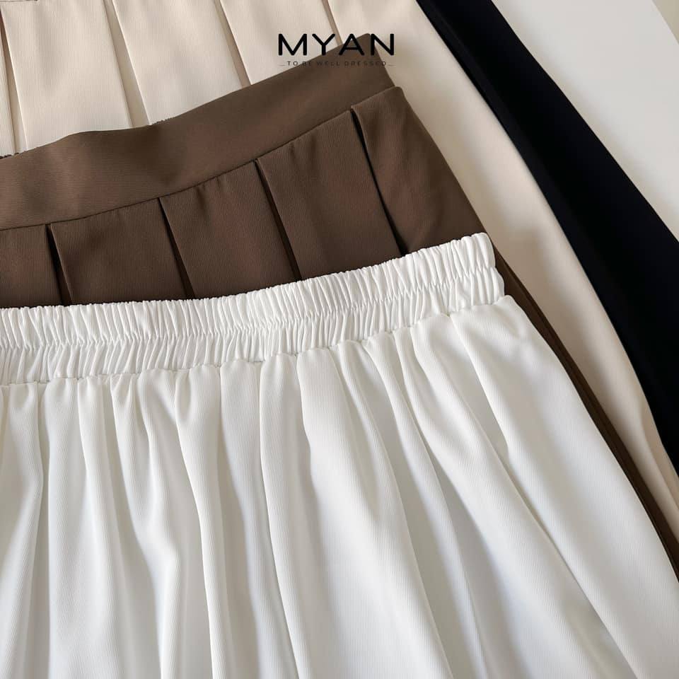 Chân váy ngắn xếp ly ulzzang 2 tầng cạp chun lưng cao vintage dáng xòe cá  tính có lớp lót lưới màu Trắng/Đen/Nâu/Hồng - Chân váy | ThờiTrangNữ.vn