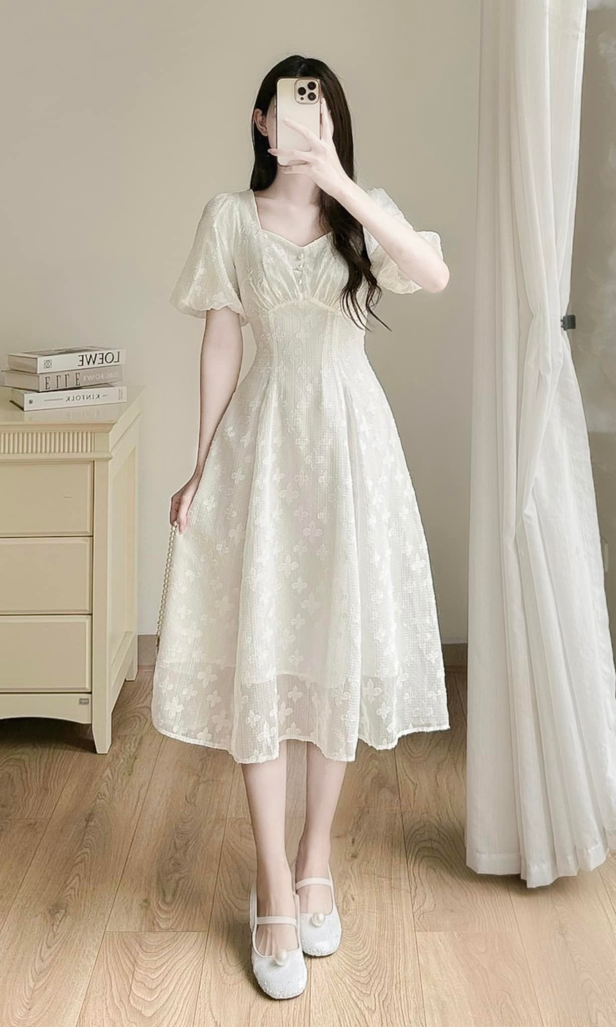 Váy bầu hoa nhí thời trang thiết kế công sở xinh xắn vải voan mềm mát Mom  and Baby MSP521 | Shopee Việt Nam