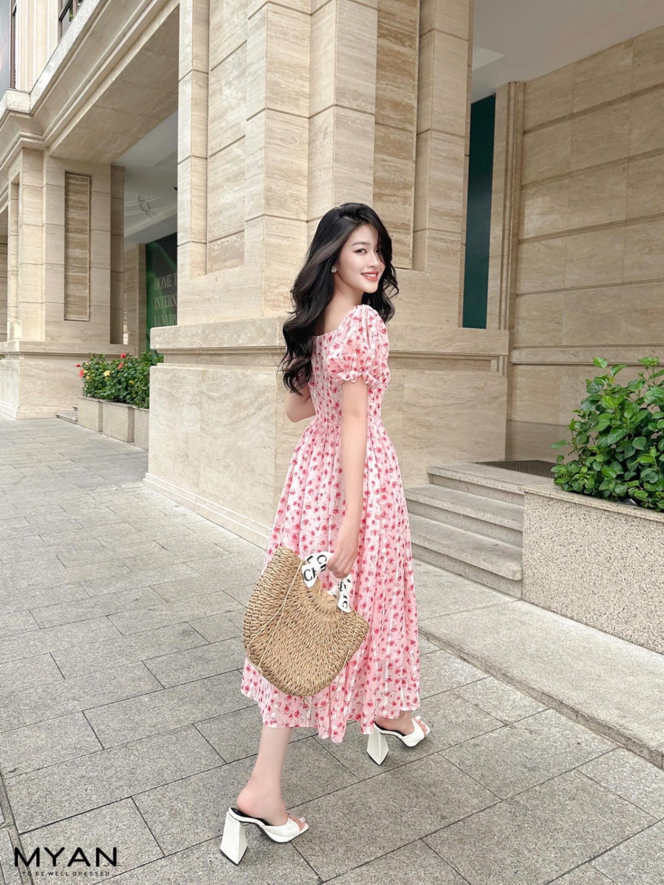 Đầm Váy Voan Suông Tay Ngắn Hàng Thiết Kế ĐGR24 | The V Fashion