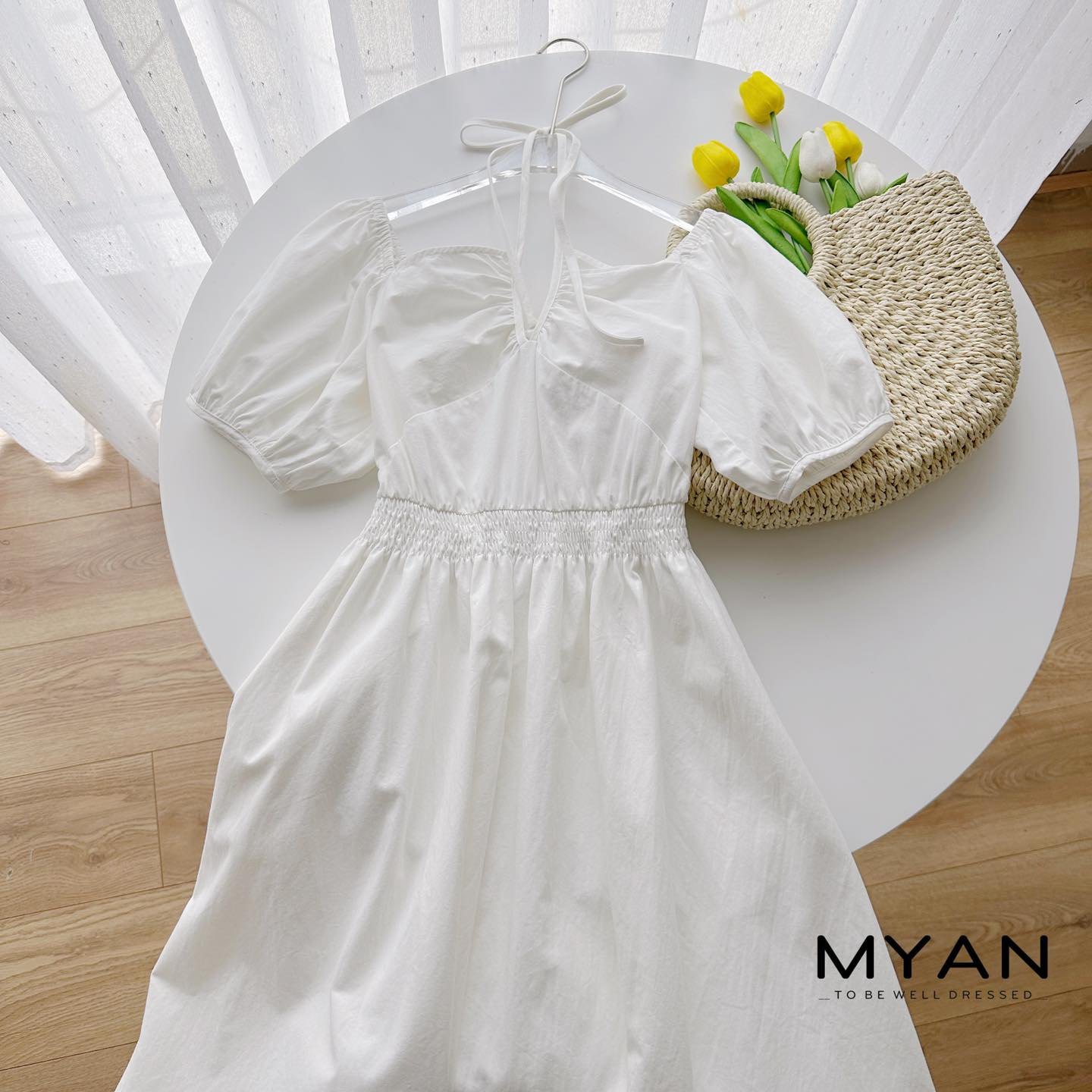 Váy thô trắng đục lỗ | Shopee Việt Nam