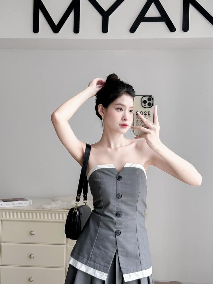 Có BigSize) Đầm Váy Cúp Ngực Chéo Dây Đá Xếp Li Eo Có Sẳn Mút Ngực Và Lót  Quần | Shopee Việt Nam
