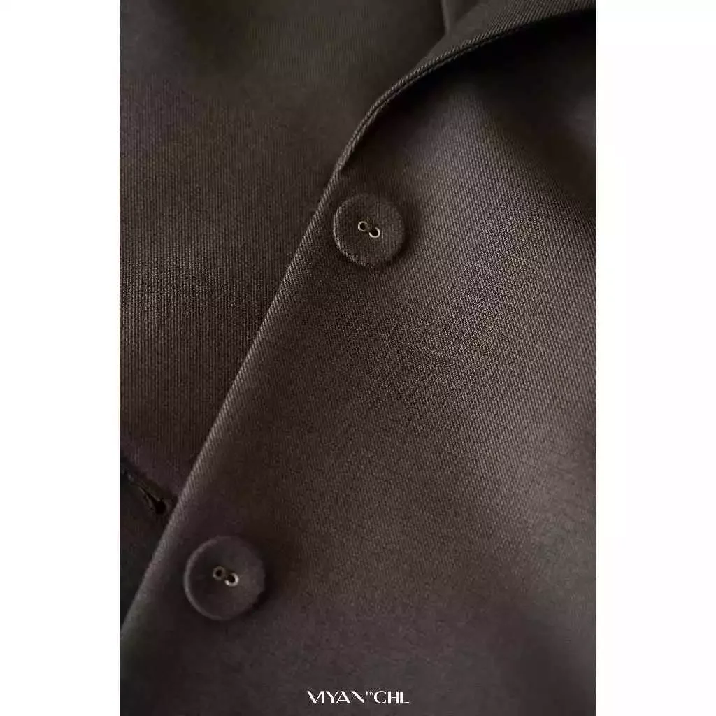 Áo blazer ngắn tay 2 túi cơi