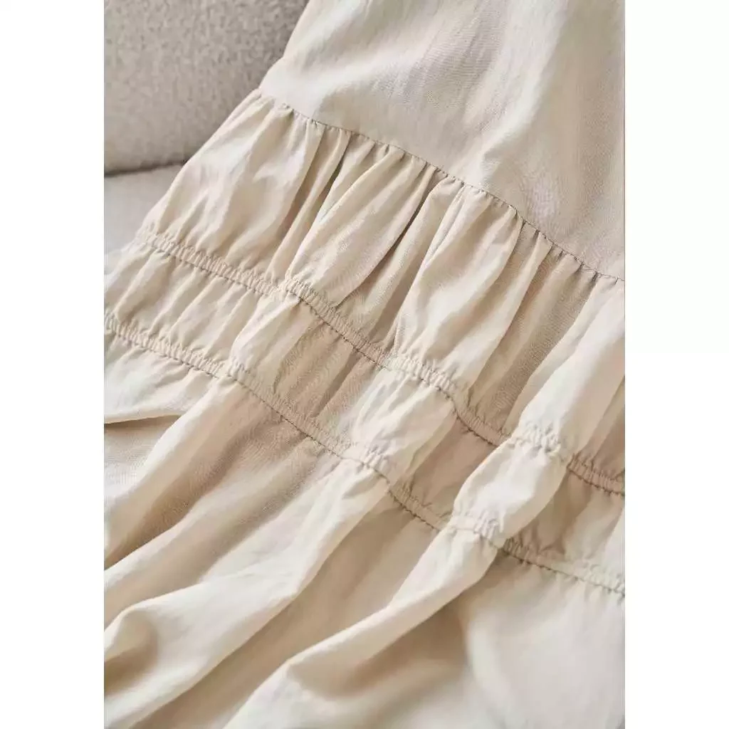 Váy sát nách dáng rộng dây cổ
