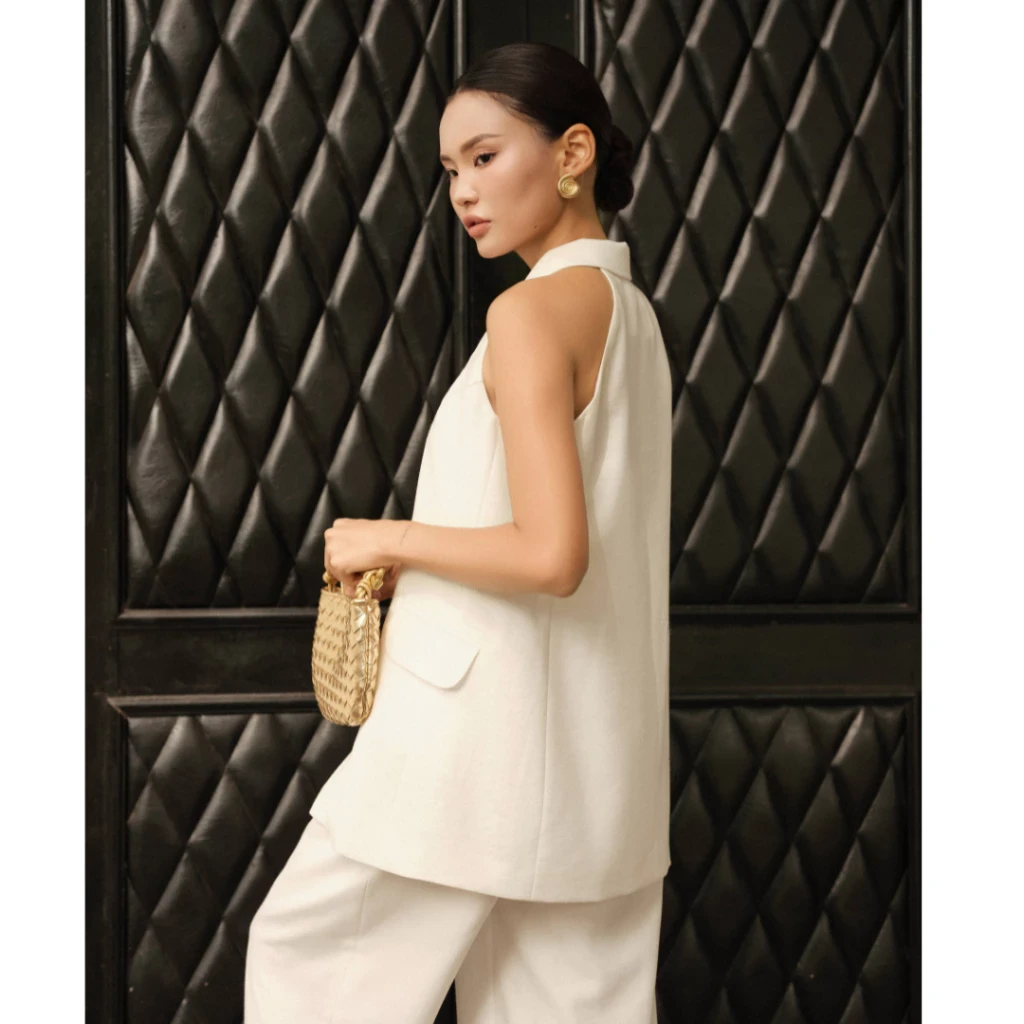 Áo blazer cổ yếm