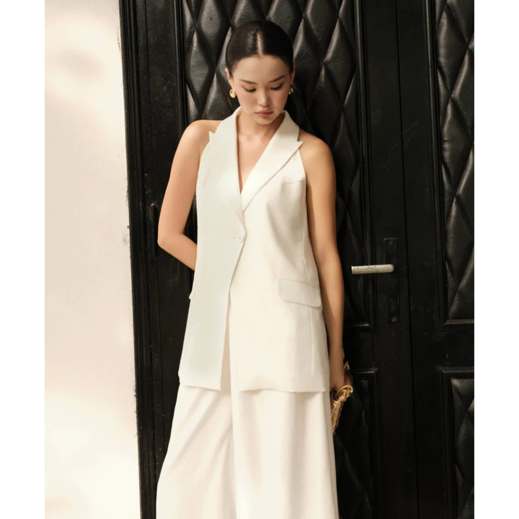 Áo blazer cổ yếm