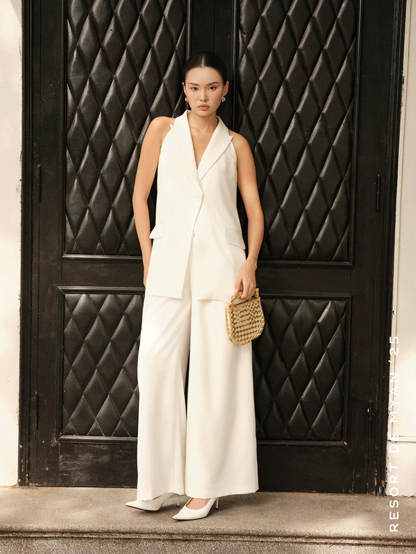 Áo blazer cổ yếm