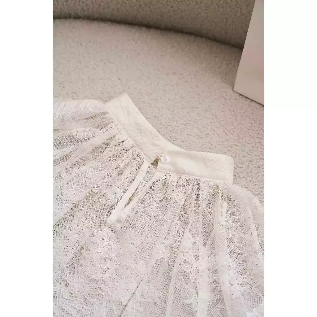 Áo ren tay bèo 2 tầng
