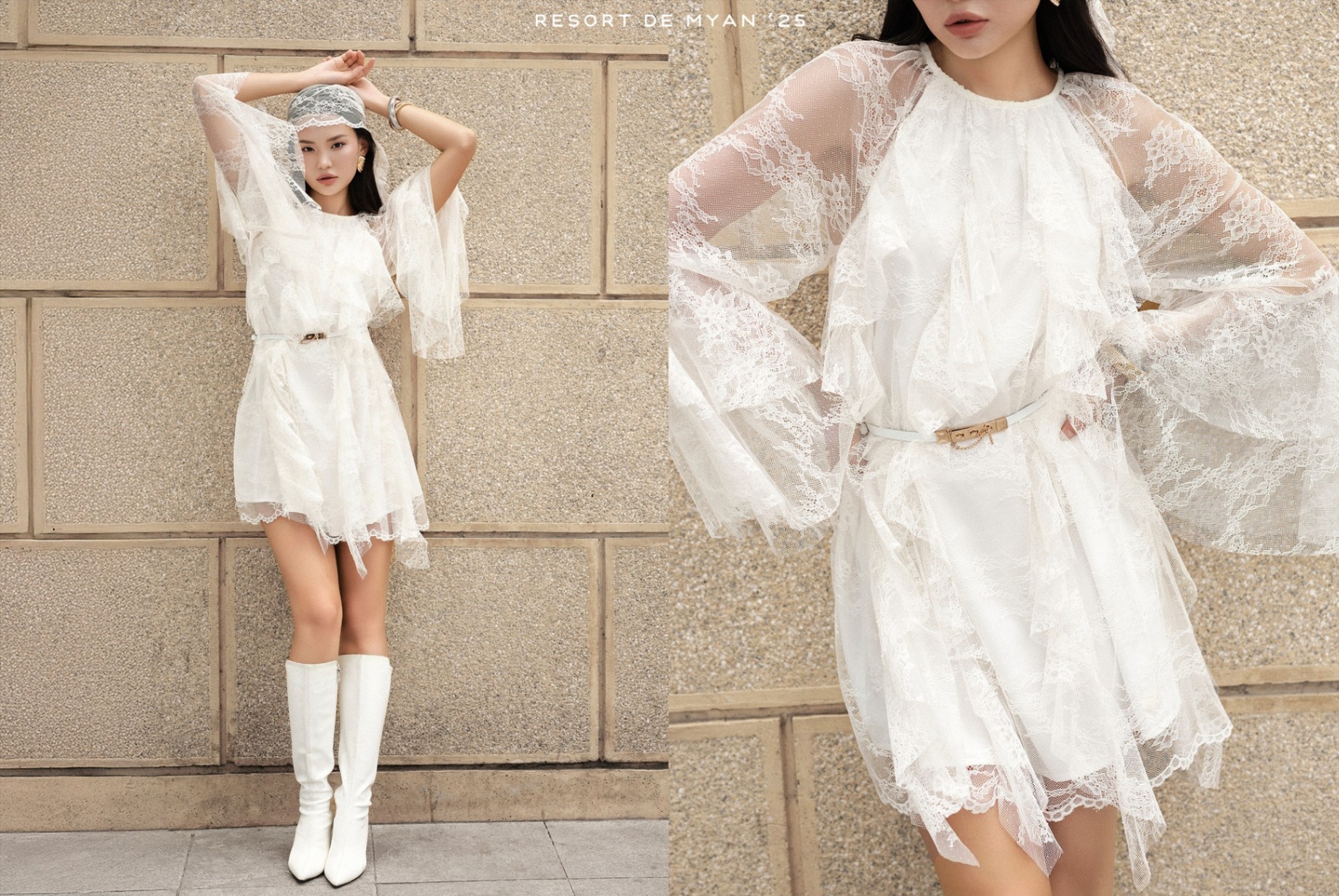 Áo ren tay bèo 2 tầng