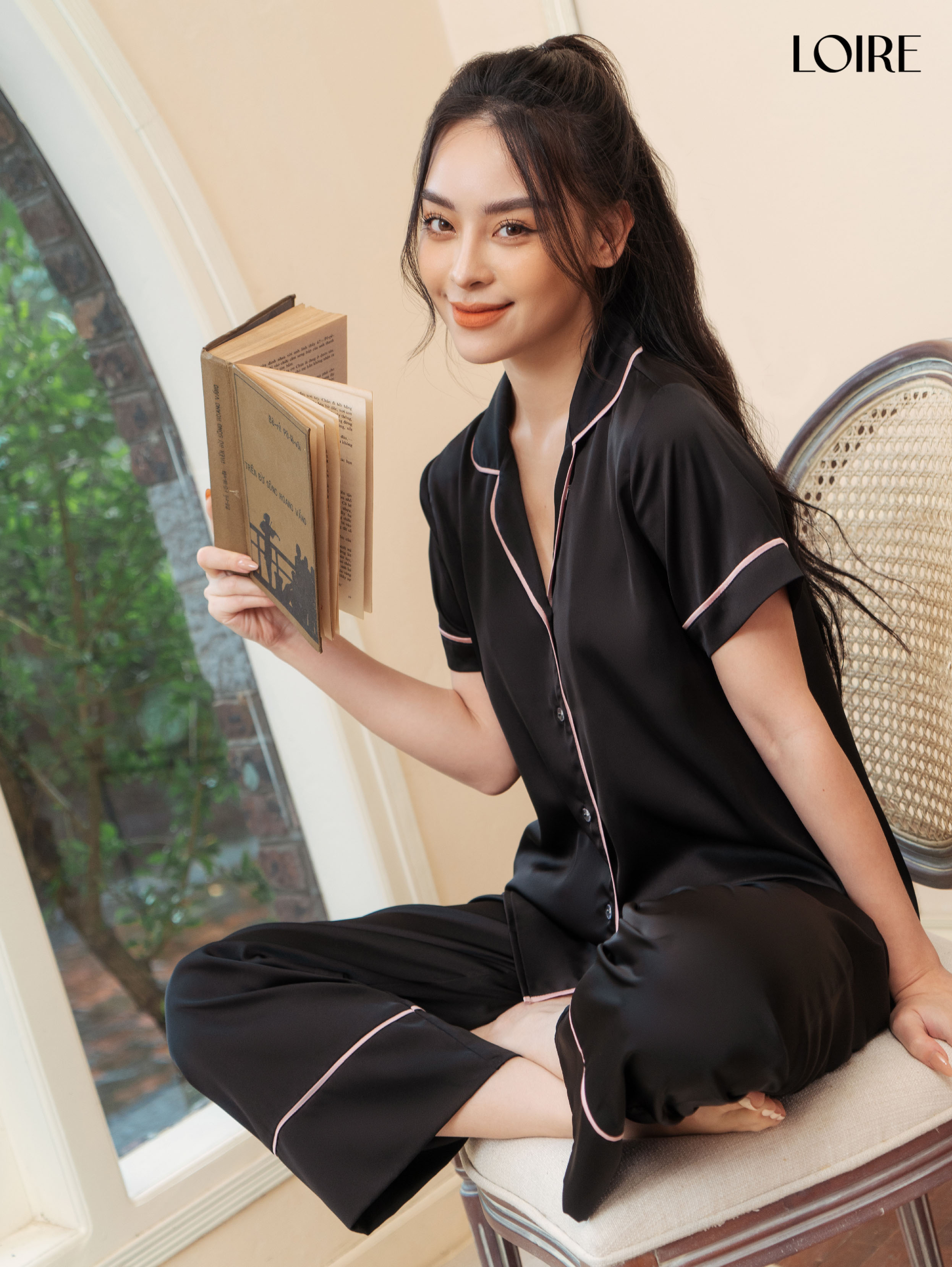 Bộ Pijama Lụa Tay Ngắn Basic PCD07