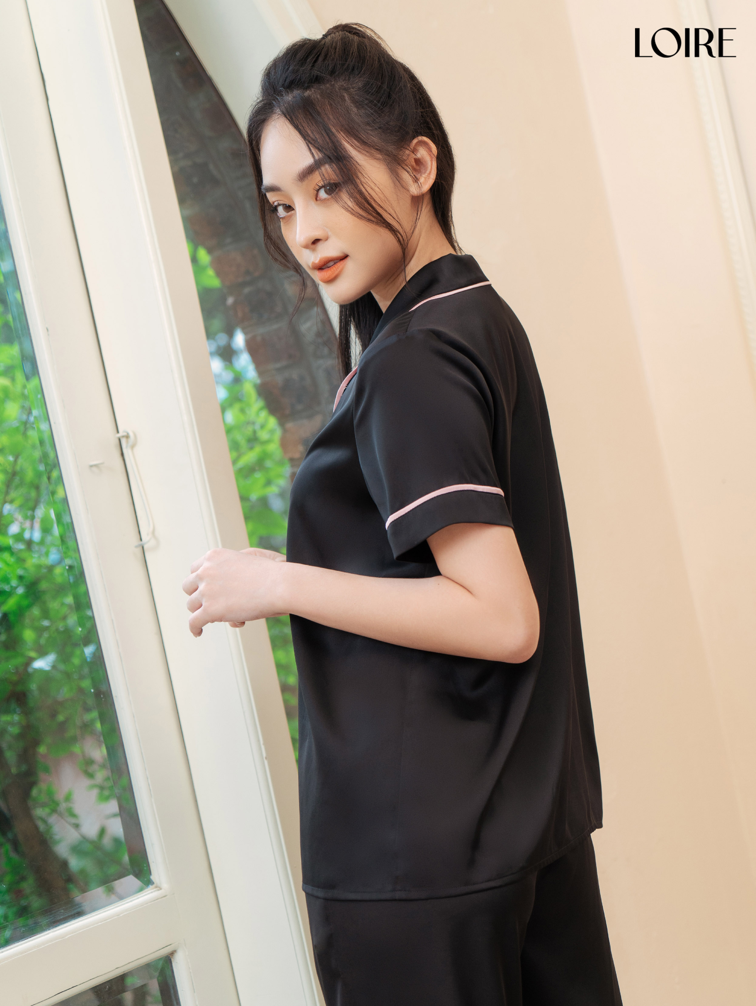 Bộ Pijama Lụa Tay Ngắn Basic PCD07