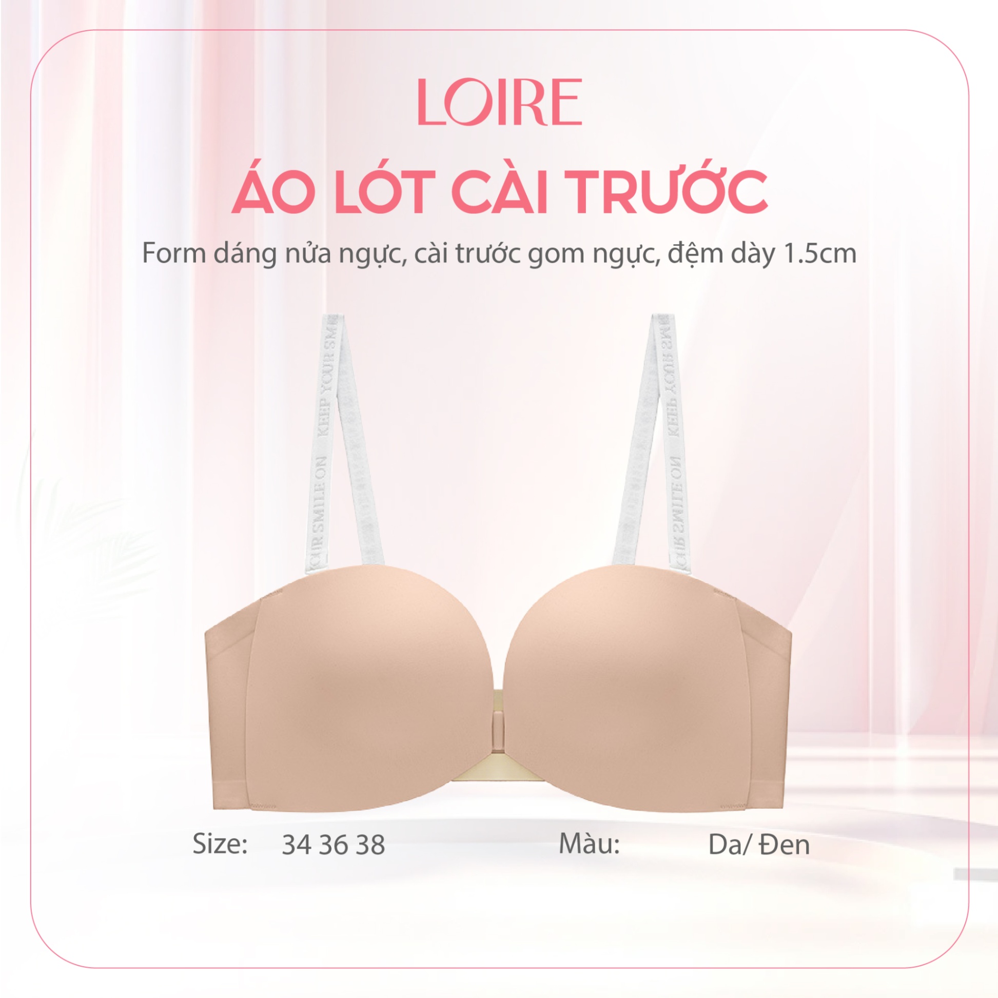 Áo Lót Cài Trước Gom Ngực Đệm Vừa BRNC176