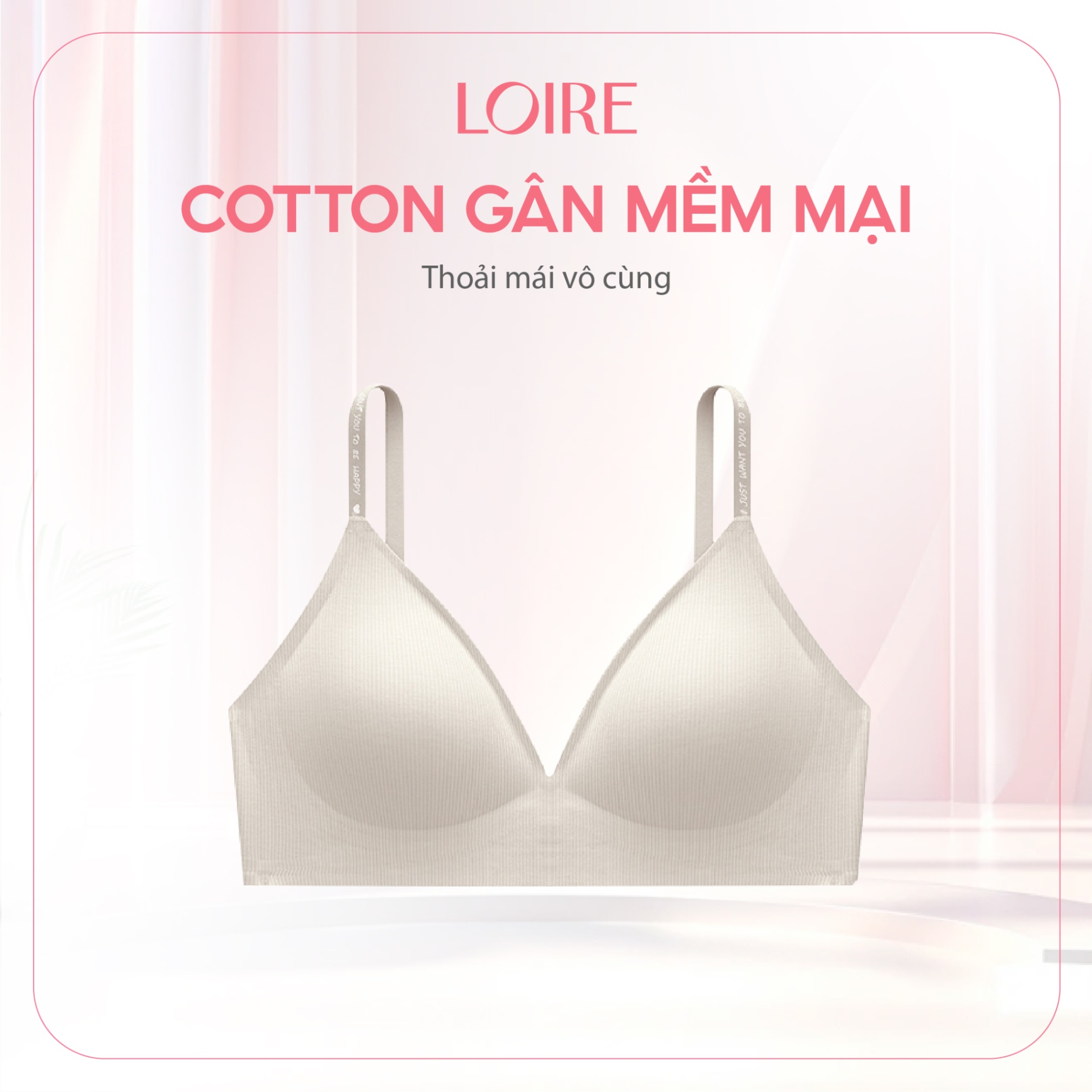 Áo Lót Không Gọng Đệm Mỏng Cotton Gân BRTS172