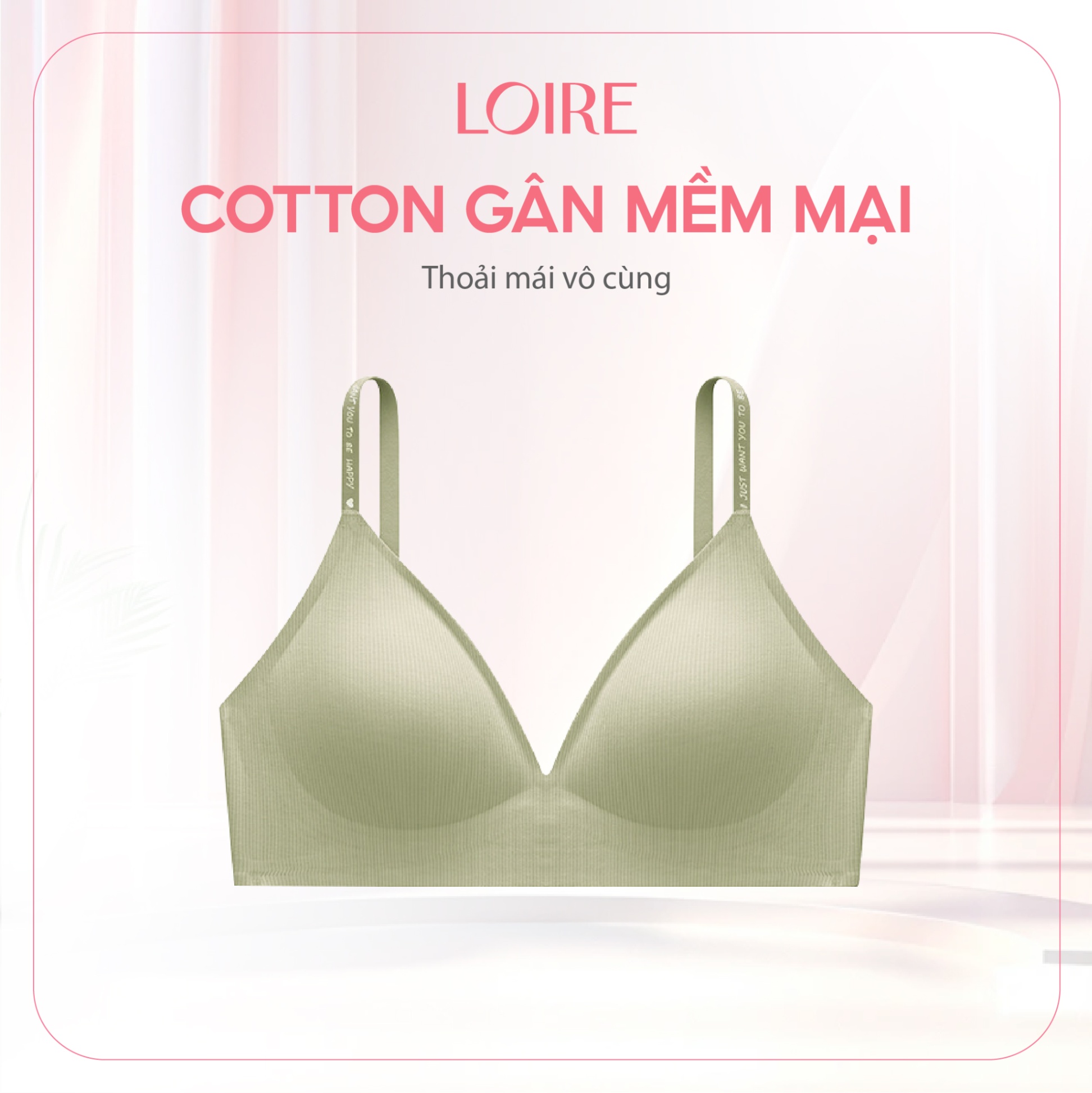 Áo Lót Không Gọng Đệm Mỏng Cotton Gân BRTS172