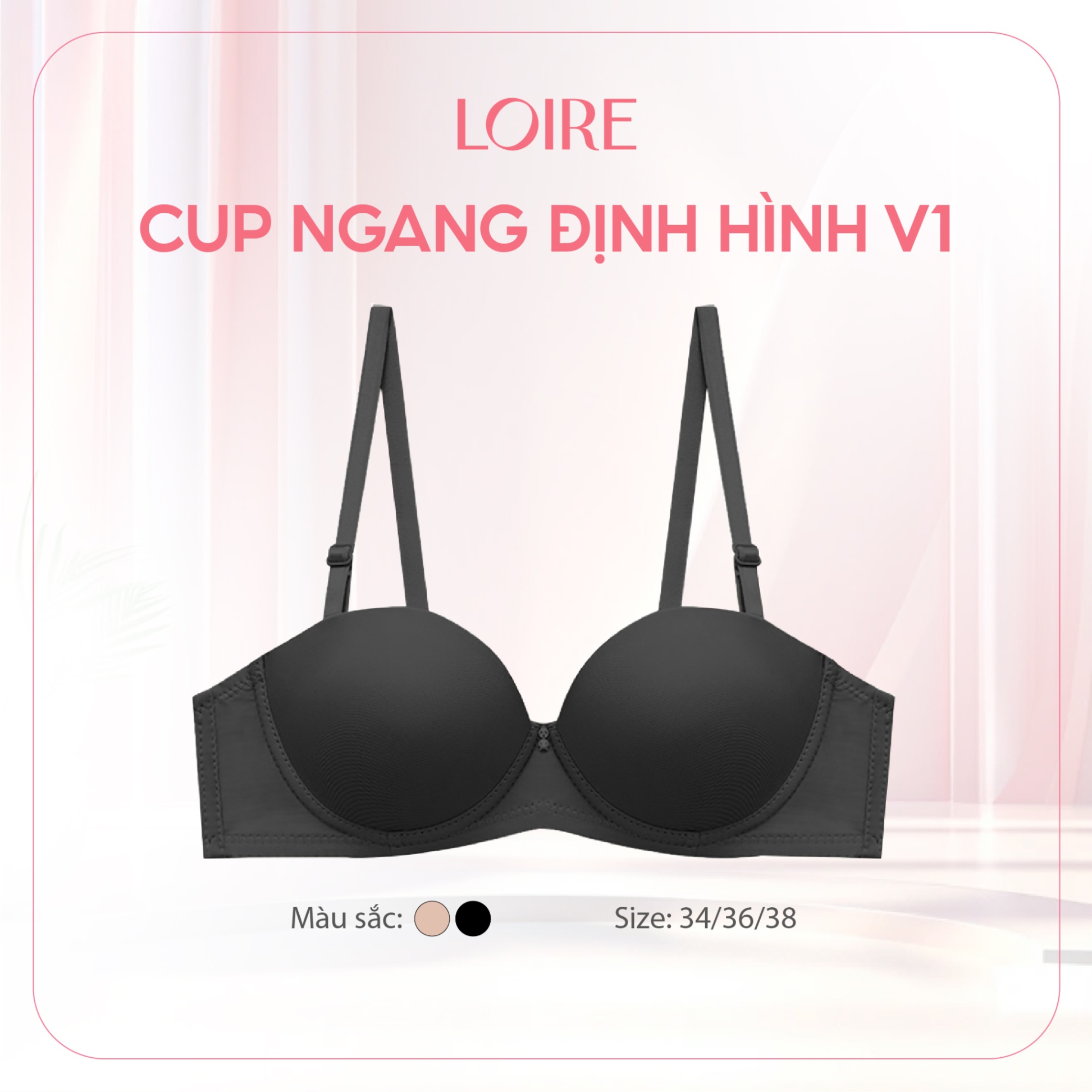 Áo Lót Có Gọng Cup Ngang Đệm Vừa BRNC104