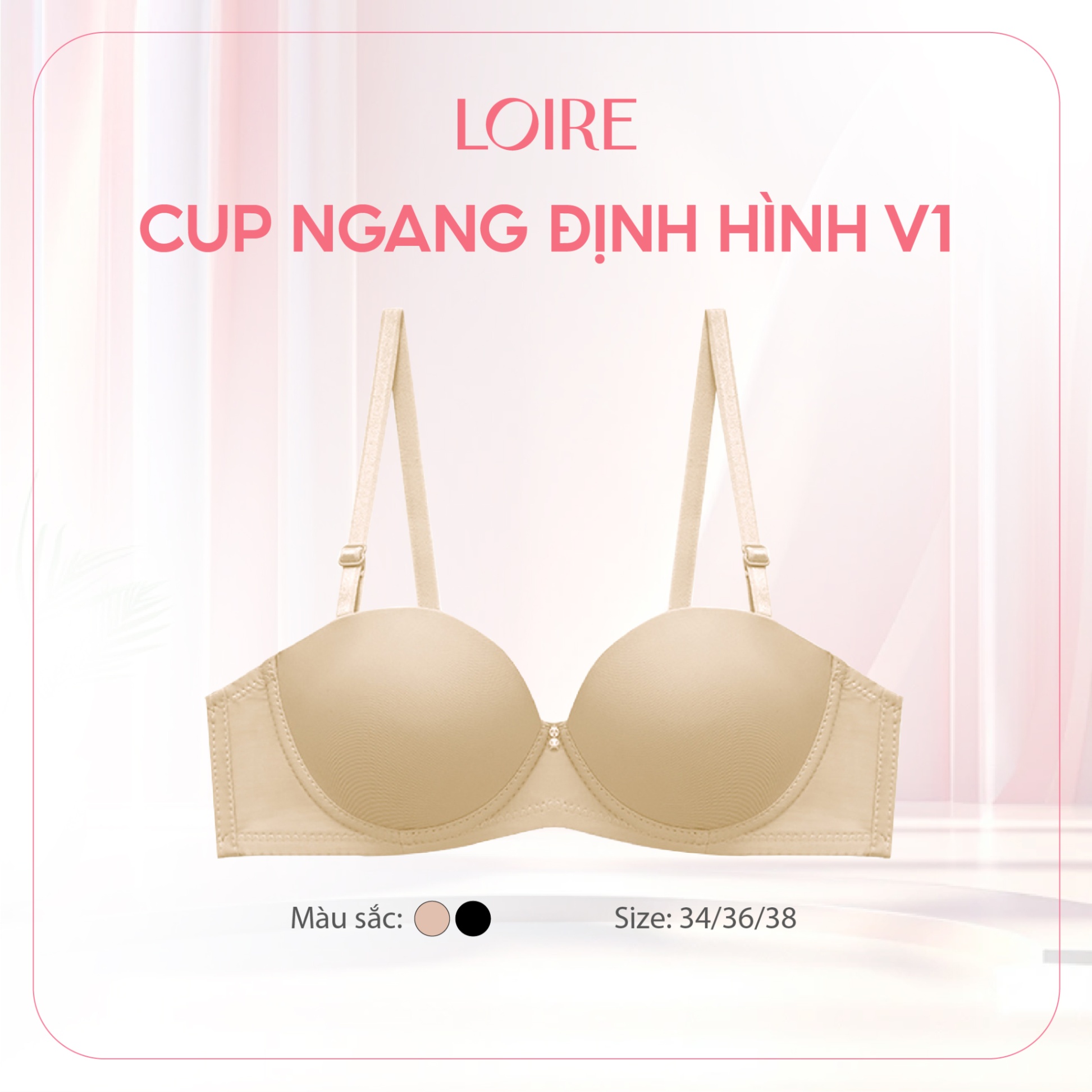 Áo Lót Có Gọng Cup Ngang Đệm Vừa BRNC104