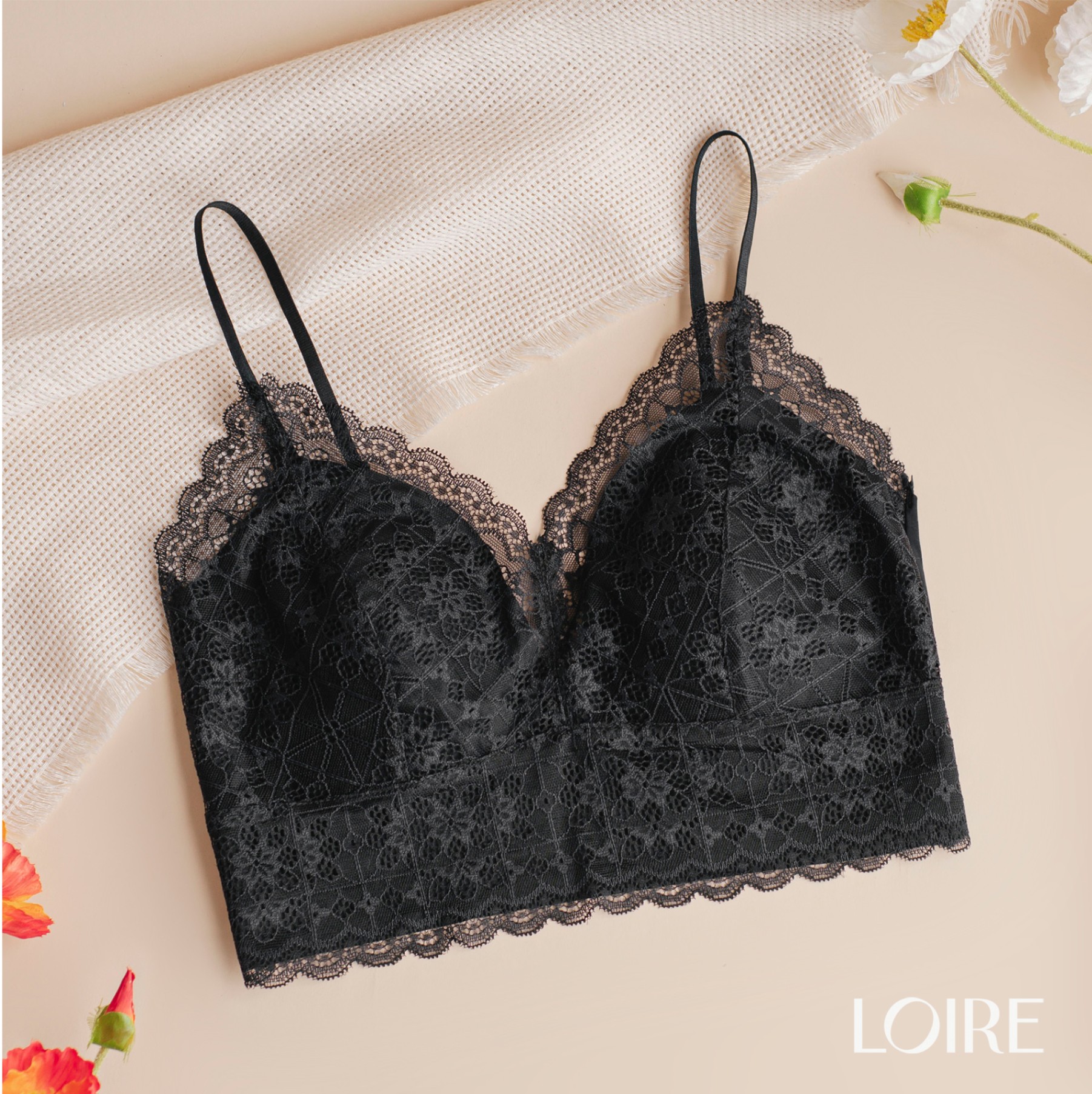 Áo Bralette Ren Không Gọng Đệm Mỏng AL250308