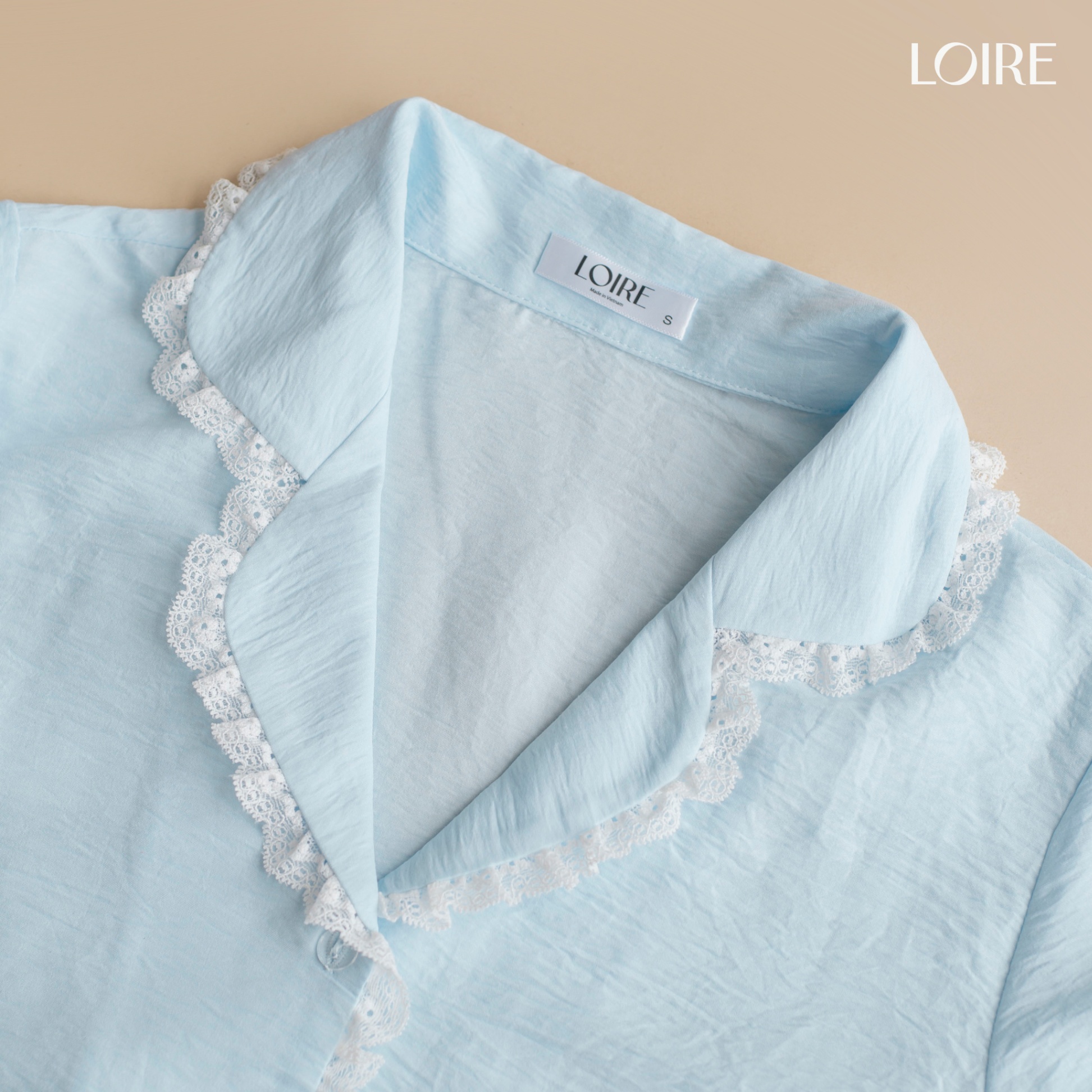 Bộ Pijama Mặc Nhà Chất Liệu Đũi Mát Phối Ren FDMN250316