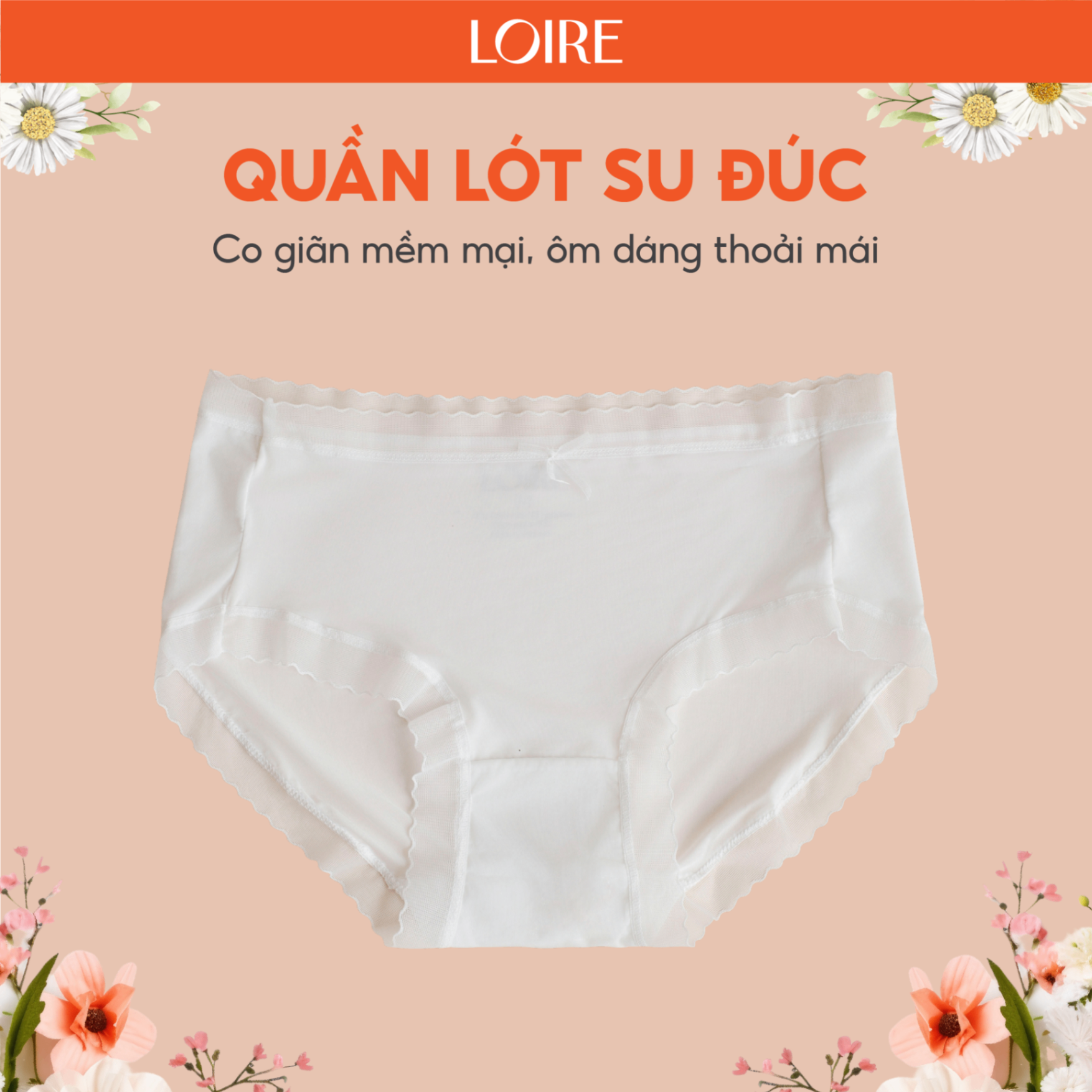 Quần Lót Nữ Su Siêu Mỏng Không Lộ Viền Co Giãn Phối Ren Hoa Thoáng Mát QL250500