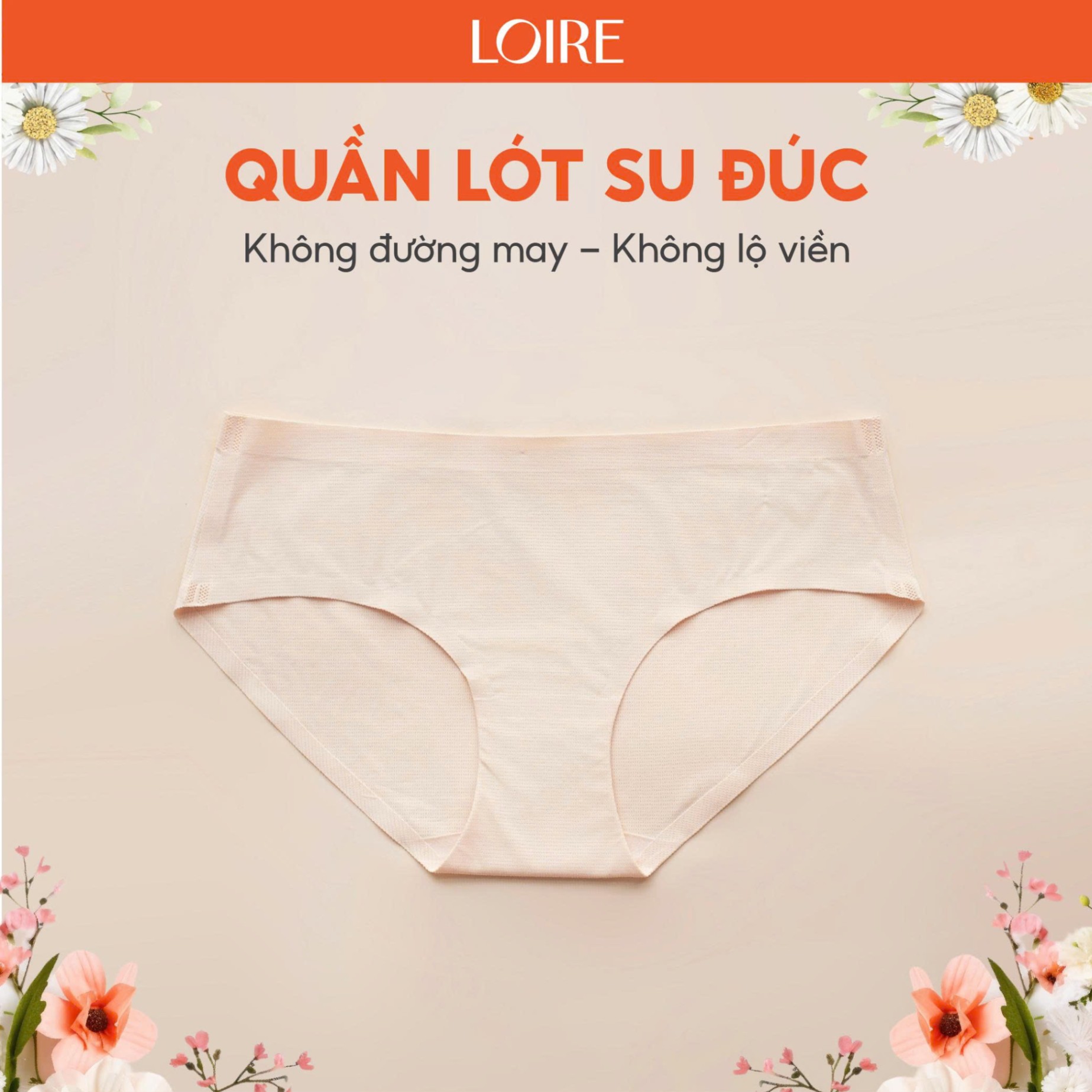 Quần lót su đúc không đường may thoải mái, thoáng mát QL250502