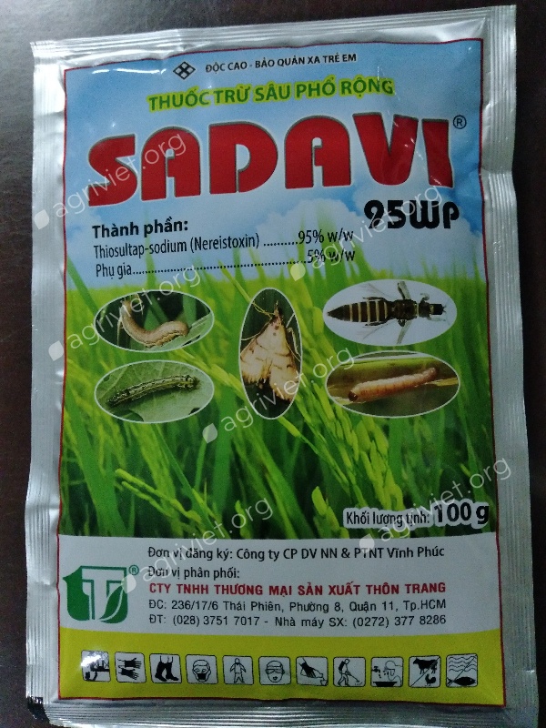 Sản phẩm chứng nhận hợp quy: Thuốc trừ sâu Sadavi 95WP