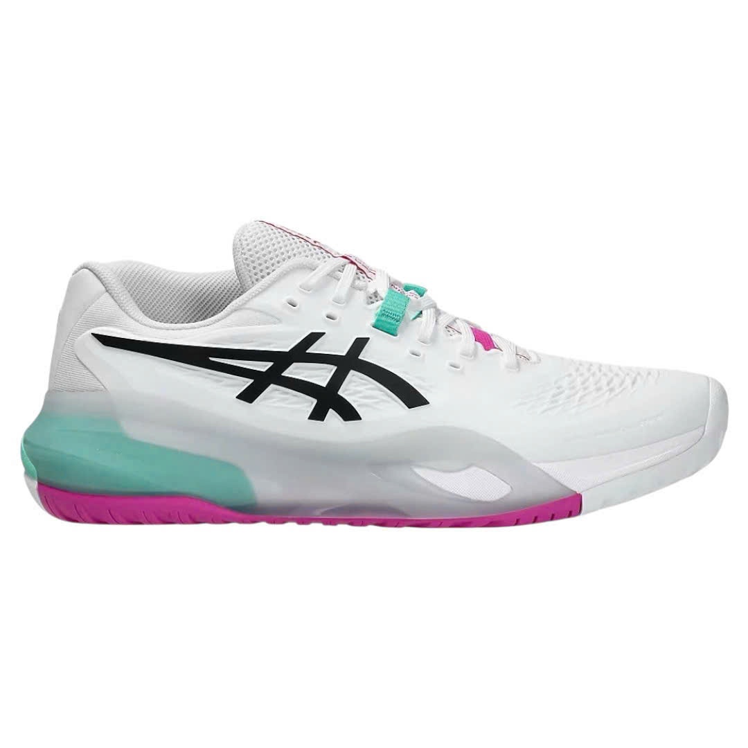 Giầy Pickleball/Tennis Asics Nam Gel-Resolution X 2E Wide White / Aurora Green (1041A487-103)