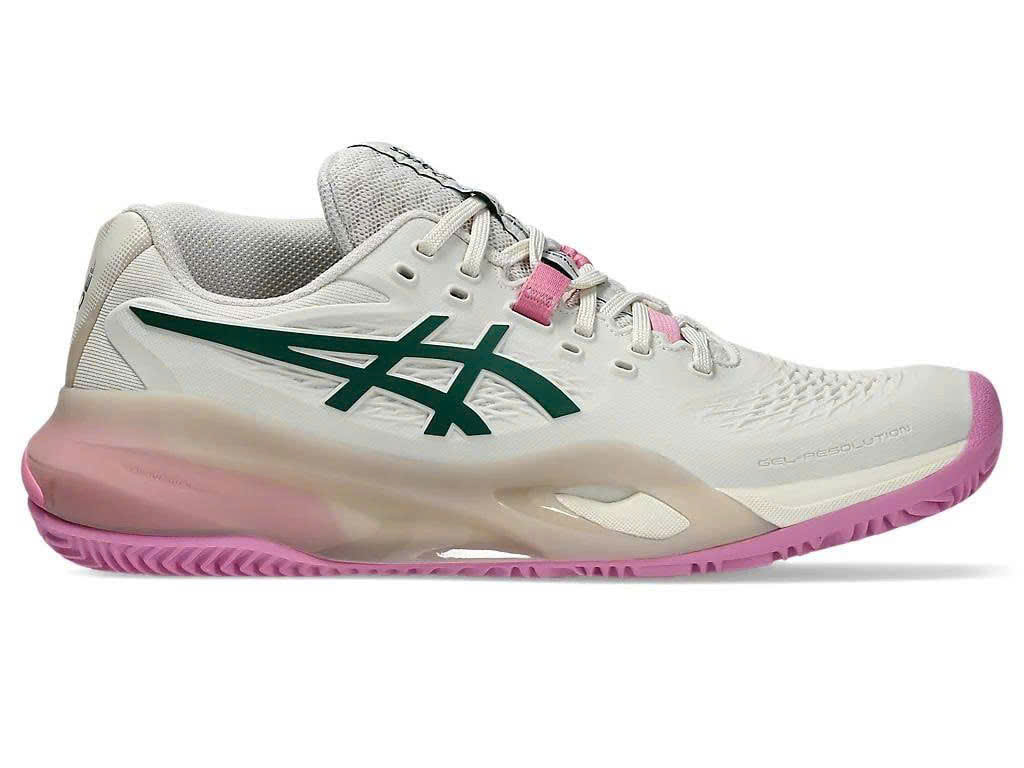 Giày Asics Pickleball/Tennis Nữ Gel-Resolution X Padel ‘Soft Oat/Jewel Green’ (1042A285-250)