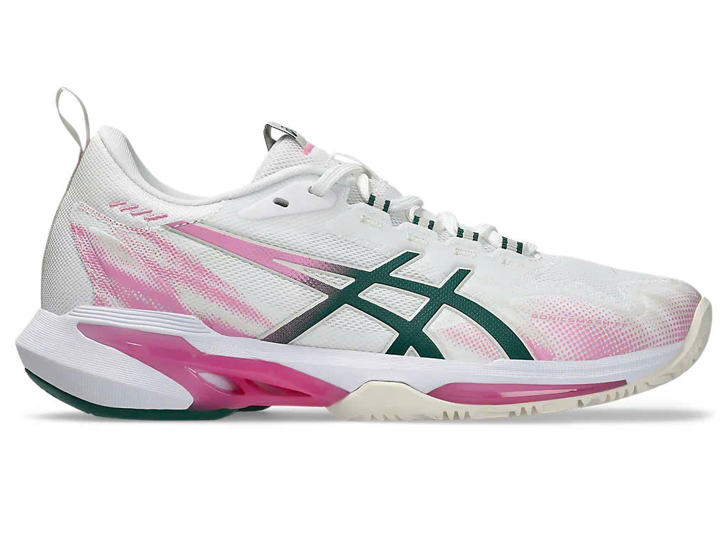 Giày Asics Pickleball/Tennis Nữ SONICSMASH FF 'White/Jewel Green' (1042A311-101)