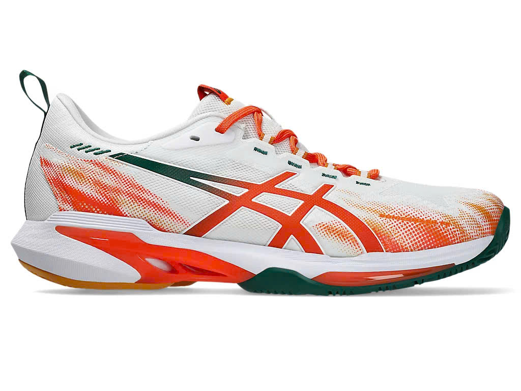 Giầy Asics Pickleball/Tennis SONICSMASH FF Nam | WHITE/ENERGY ORANGE (1041A538-100)