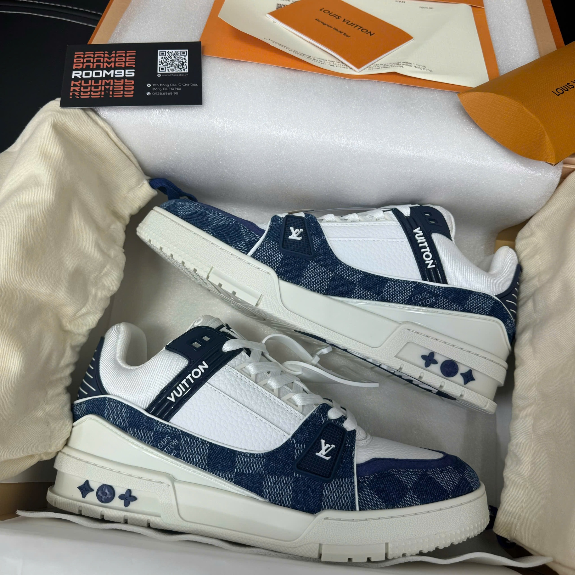 Louis Vuitton LV Trainer Damier Denim Blue