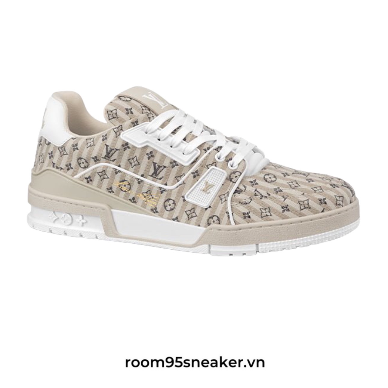 R19 Louis Vuitton Lv Trainer #54 Beige Monogram