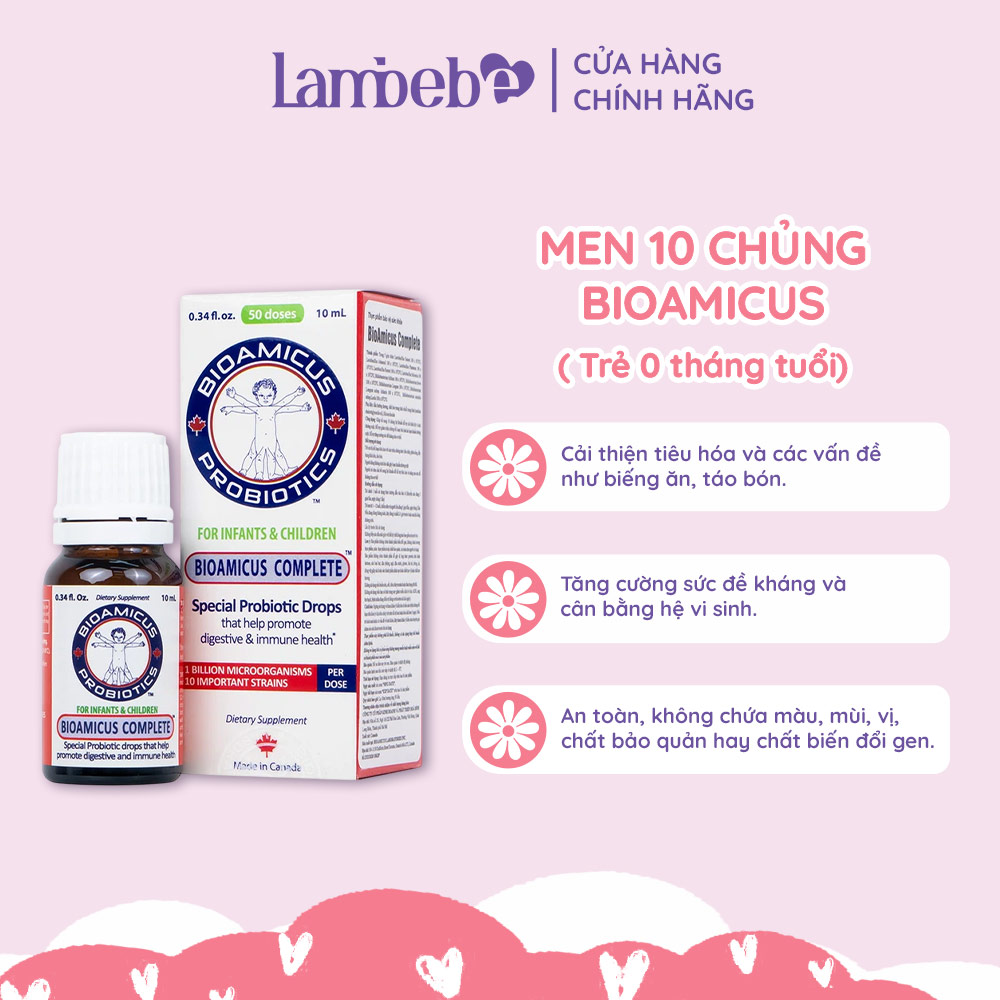 Men vi sinh 10 chủng BioAmicus Complete 10ml