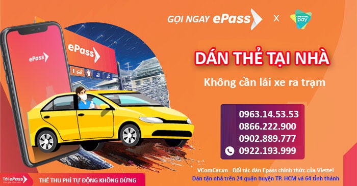 Dán thẻ epass thu phí tự động không dừng tận nhà Tân Bình