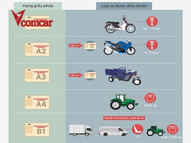 Các loại BLX mô tô thông dụng tại Việt Nam