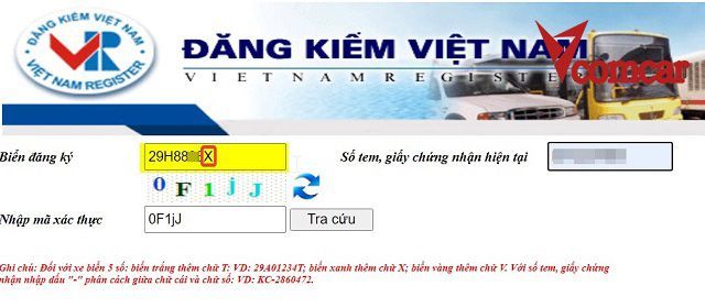 Cần phải nhập thêm các ký tự T hoặc X để không mắc lỗi sai định dạng biển số xe.