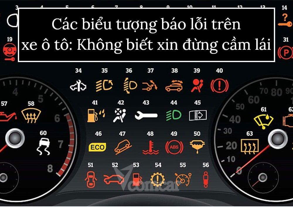 Các biểu tượng báo lỗi trên xe ô tô: Không biết xin đừng cầm lái