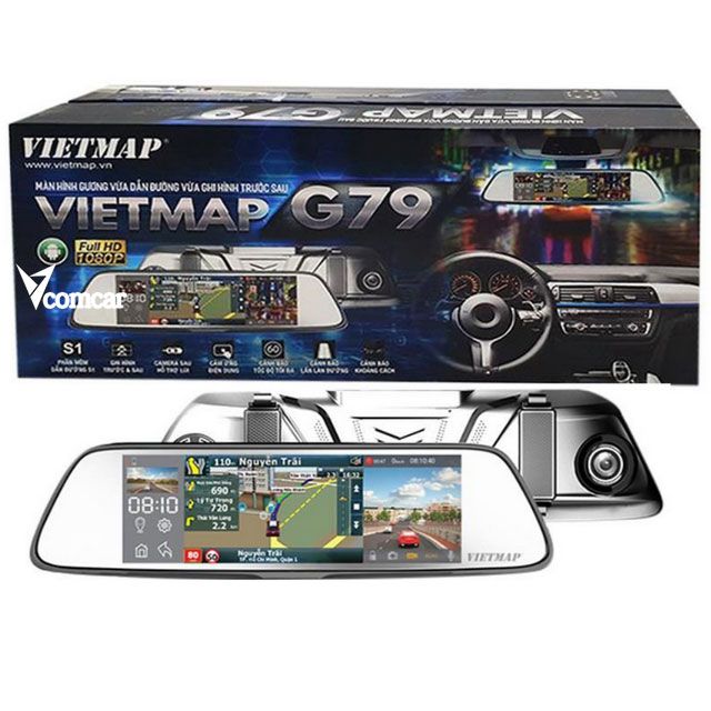 Ảnh 2: Vietmap G79 có màn hình theo dõi thiết kế tương tự như gương chiếu hậu