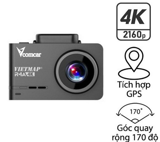 Ảnh 2: Camera vietmap cảnh báo tốc độ Vietmap R4A ghi hình theo độ phân giải Ultra HD 4K