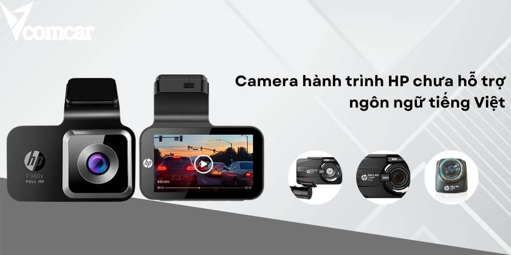 Camera hành trình HP chưa hỗ trợ tiếng việt