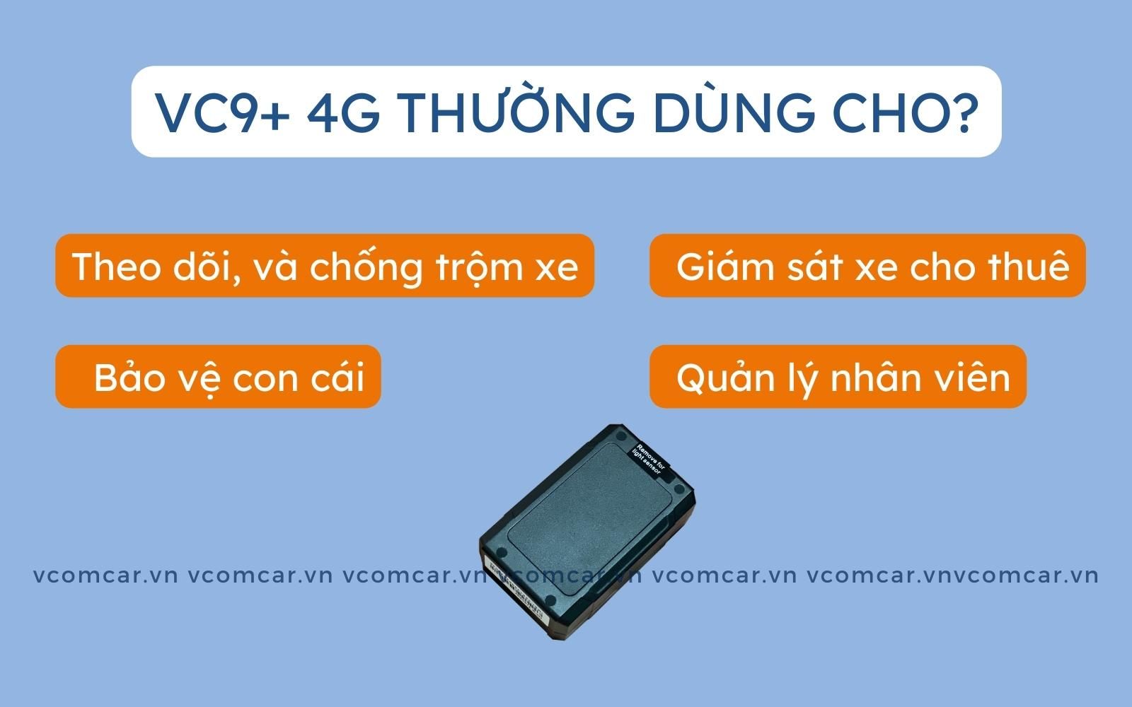 Định Vị Xe Máy Không Dây VC9+ PIN 6000 mAH chính hãng với các tính năng ưu việt