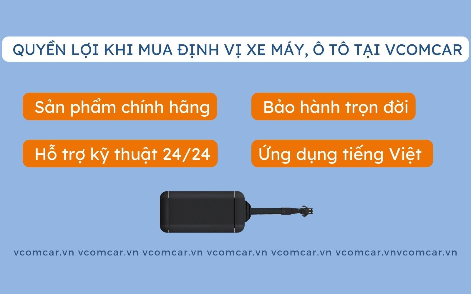 Ưu đãi khi mua định vị xe máy VC01 4G tại Vcomcar