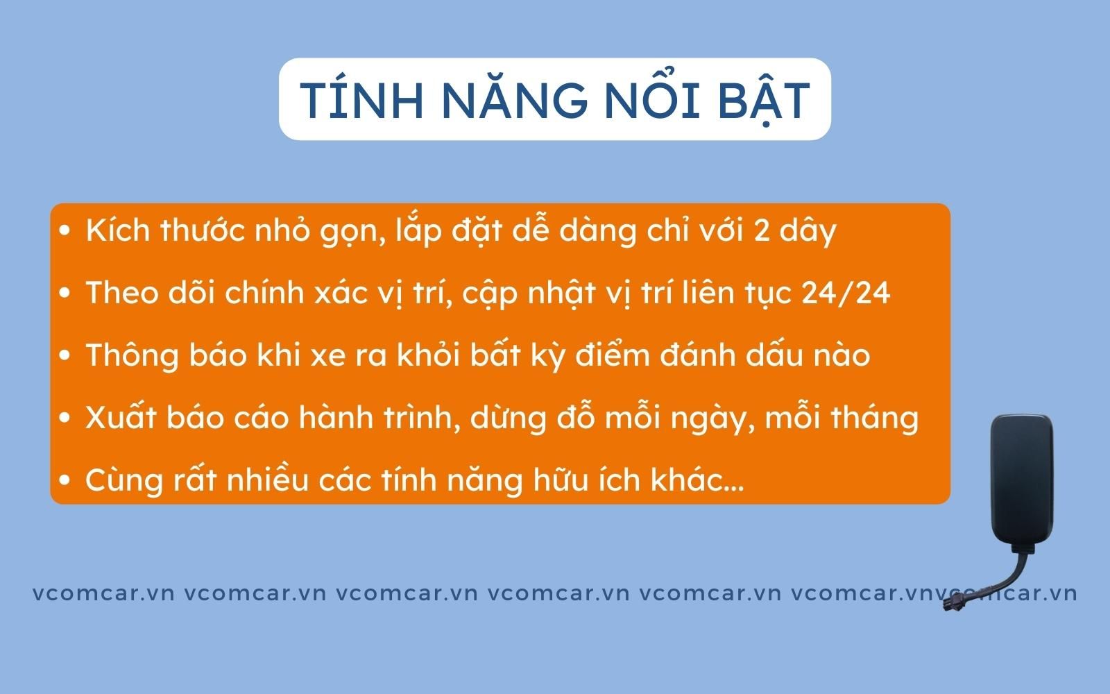 Đặc điểm nổi bật của định vị ô tô VC01