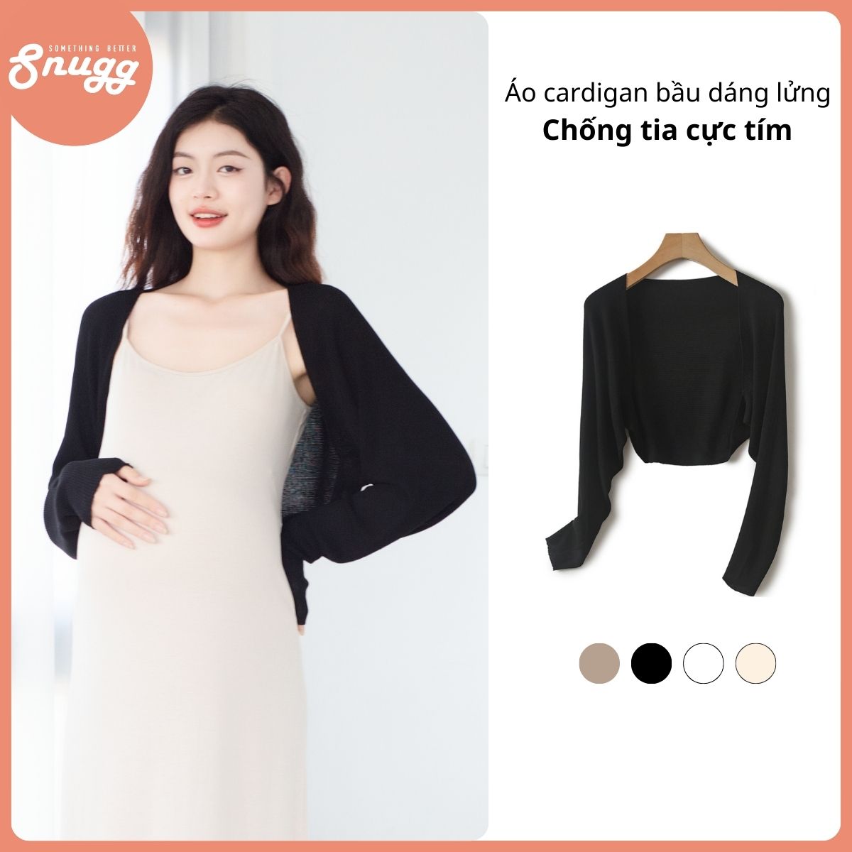 Áo khoác cardigan dáng lửng sợi dệt kim - SNU2145