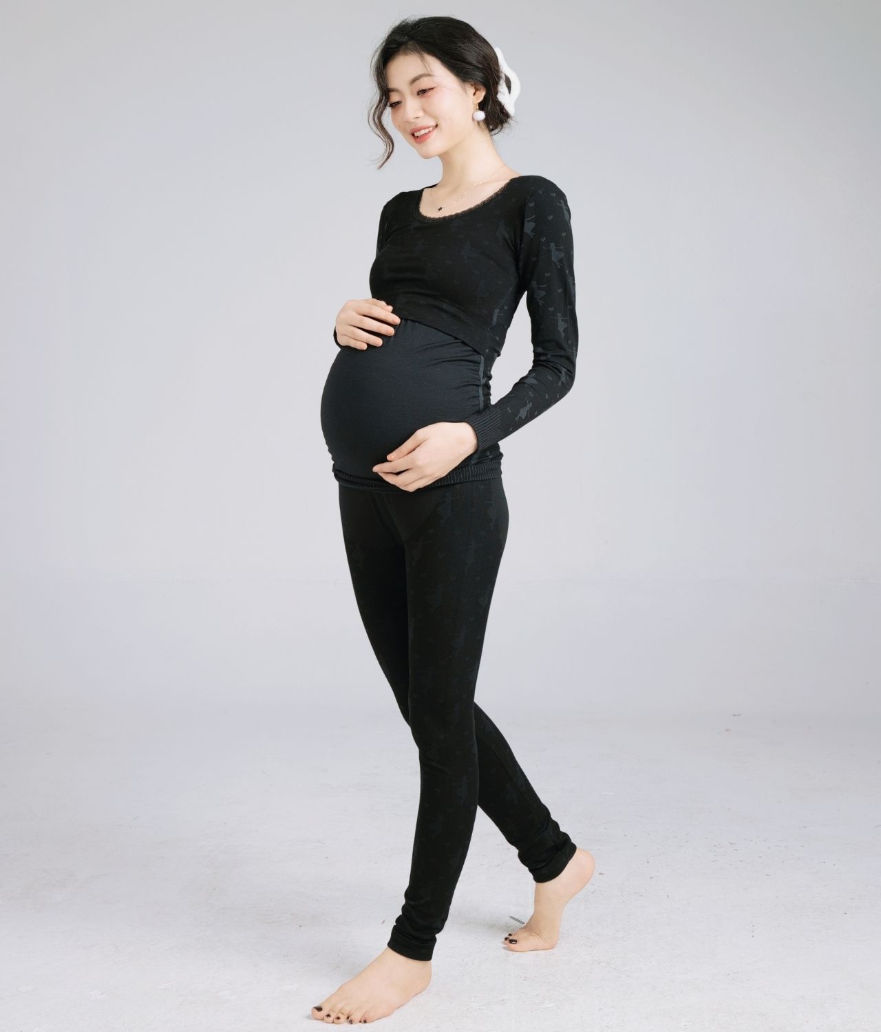 Bộ đồ ngủ bầu và cho con bú giữ nhiệt nâng mông- nâng bụng Snugg Việt SNU2112