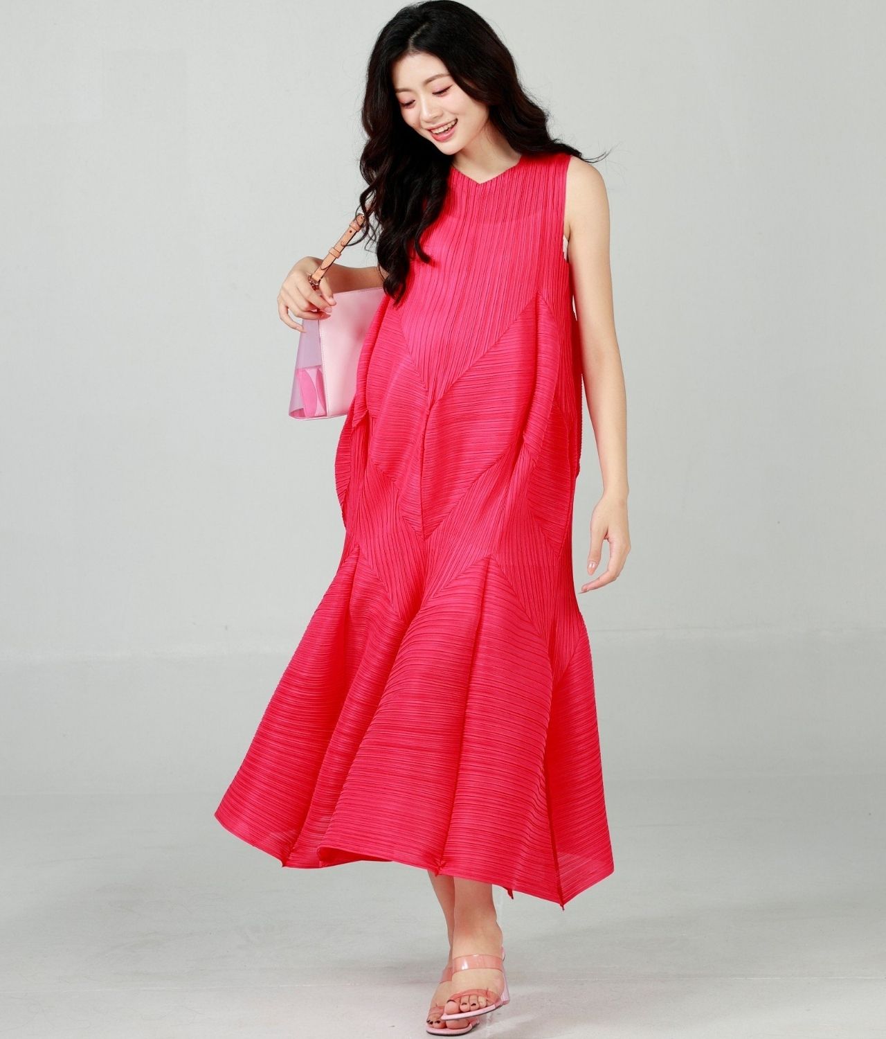 Đầm bầu 4 mùa, dệt vân cộc tay, sợi tái chế luxury Snugg - SNU2207