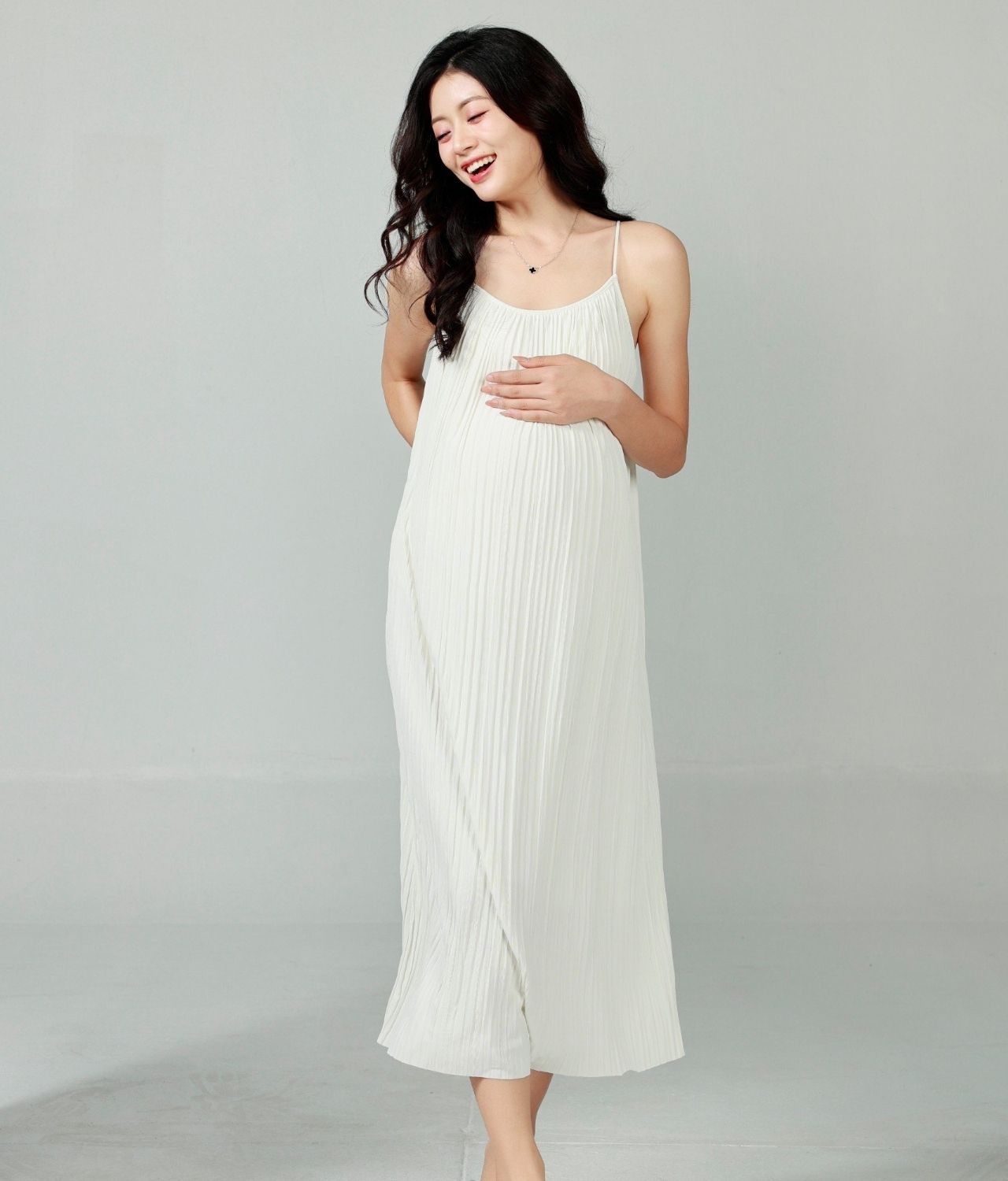 Đầm bầu 2 dây 4 mùa, dáng suông, dệt vân, chất liệu siêu mềm, thoải mái Snugg - SNU2181