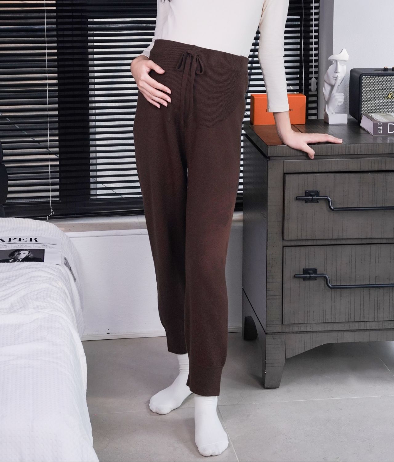 Quần bầu baggy thu đông len mềm, đàn hồi cao, ấm áp Snugg - SNU1901