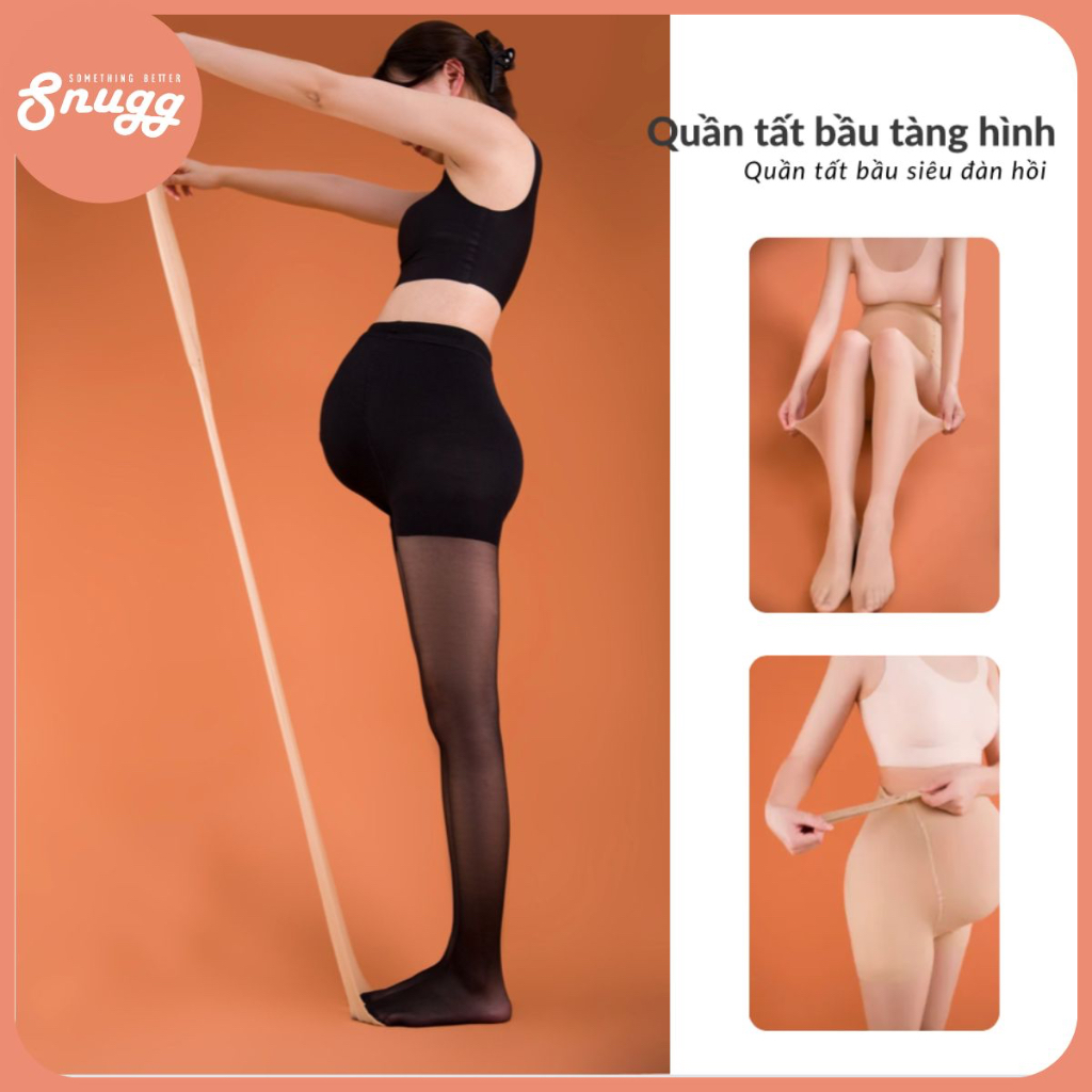 Quần tất bầu 8D có chun nới tàng hình siêu mảnh nhẹ, form bụng cực lớn và đàn hồi - Snugg SNU2187