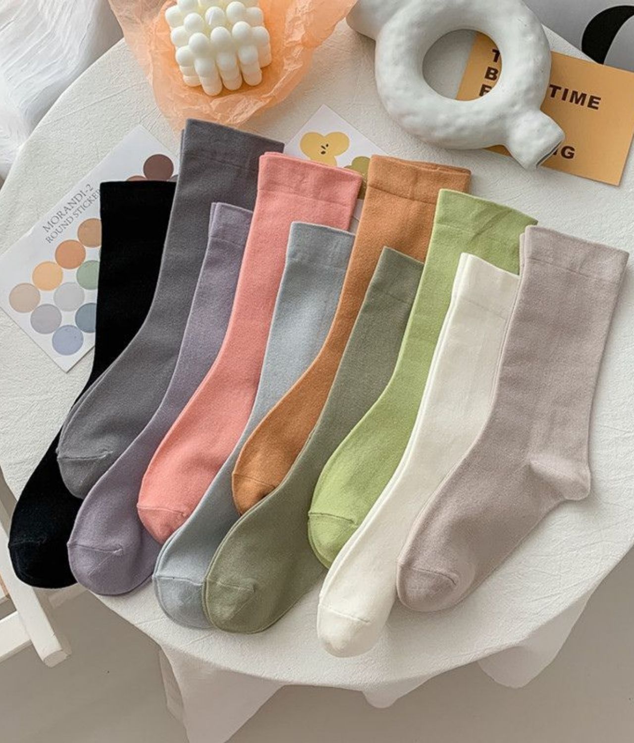 Tất ở cữ cổ cao thu đông cotton mềm mịn Snugg - SNU2251