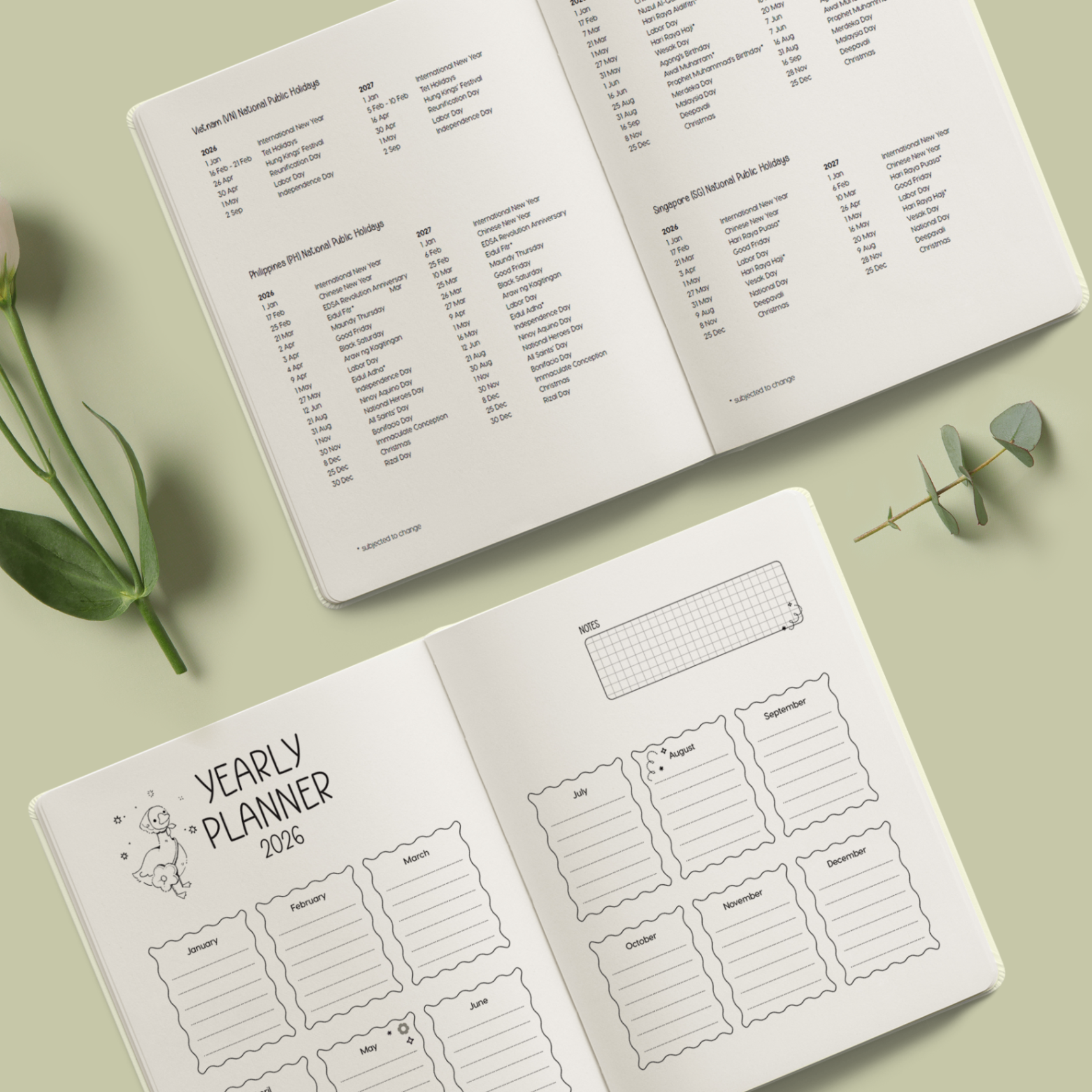 Sổ planner 18 tháng 1/2026-6/2027 Big Things Start Small