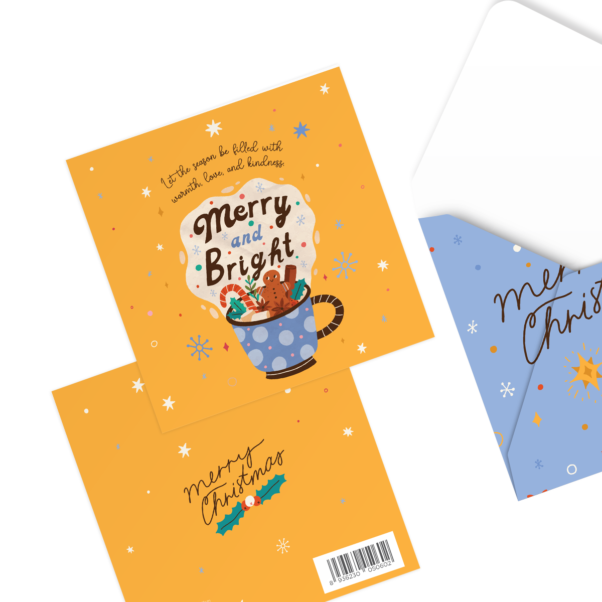 Thiệp giáng sinh Merry & Bright